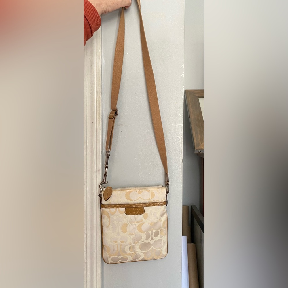 Tan Coach Crossbody Purse